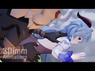 genshin impact ganyu (genshin impact) hilichurl hilichurl (species) (artist 3dmmanimations) hentai 3d animeted video mp4